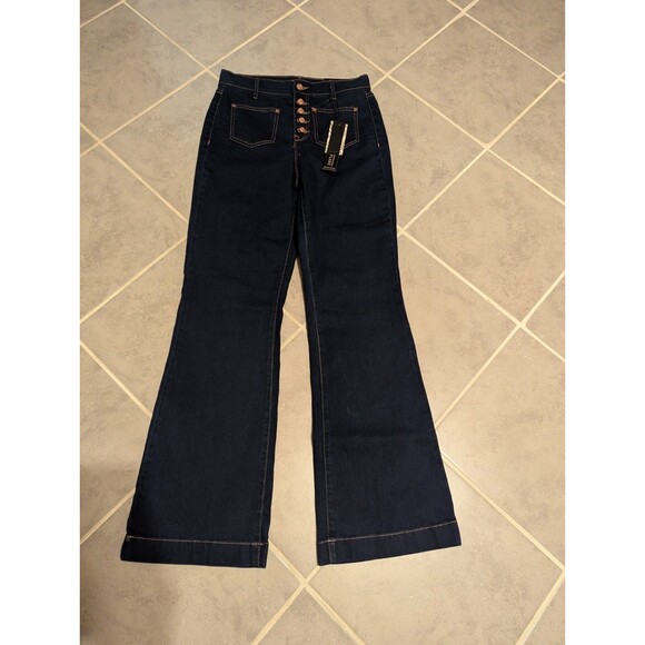 “Nanette Lepore Jolie Super High Rise Bootcut Flare Jeans Size 4 Western Style - Picture 13 of 16